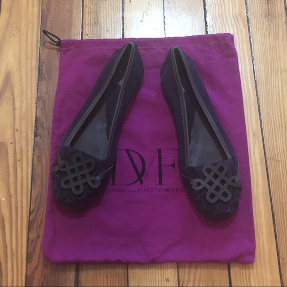 Diane Von Furstenberg Shoes - FLASH SALE DVF purple suede loafers flats